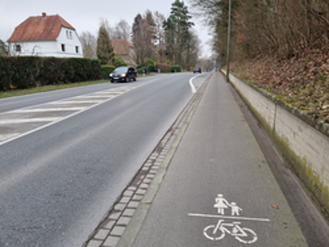 Bürgersteig, auf dem Rad gefahren werden darf