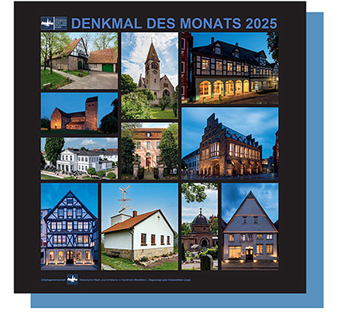 Kalenderdeckblatt des Denkmalkalenders 2025