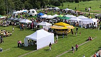 Luftaufnahme während des Familienfestes in Detmold am Hangar 21