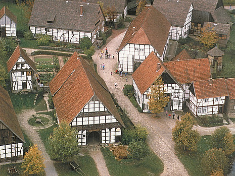 Drohnenaufnahme des LWL-Freilichtmuseums
