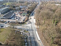 Luftbildaufnahme der Sprottauer Straße