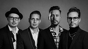 Fotomontage aus Porträts der Mitglieder der Band „The Rosmaity & Dreier Brothers“