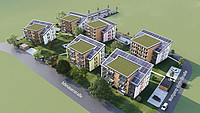 3D-Darstellung für das geplante Wohnquartier im Adenauerpark