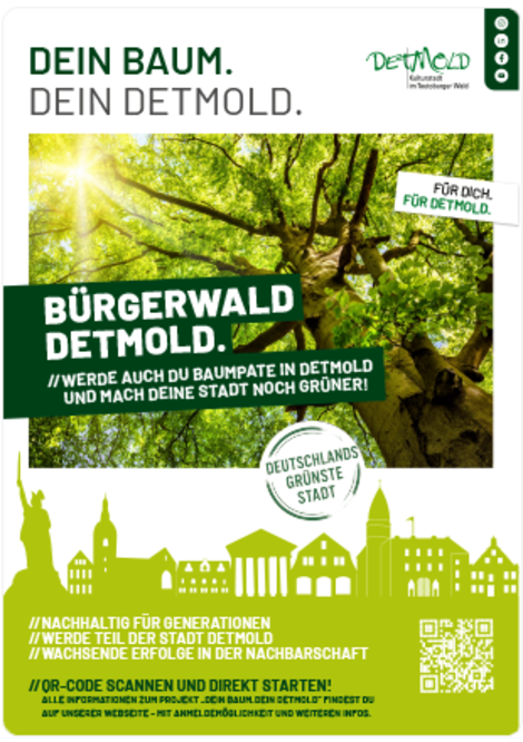 Plakat-Layout für die Aktion "Dein Baum. Dein Detmold."