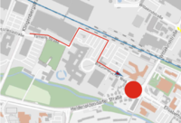 Grafik zur Umleitung an der Heidenoldendorfer Straße im Kreuzungsbereich Elisabethstraße/Braunenbrucher Weg