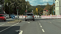 Aufnahme der Baustelle an der Lemgoer Straße in Detmold