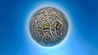 360-Grad-Luftansicht von Detmold (Fischaugenoptik)