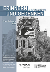Titelseite des Veranstaltungsflyers zum Erinnern und Gedenken an den 9. November 1938