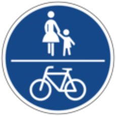 Verkehrszeichen "Gemeinsam genutzter Geh-Radweg"