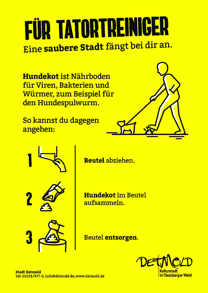 "Für Tatortreiniger"-Erklärgrafik zur Nutzung von "Dog-Stations"