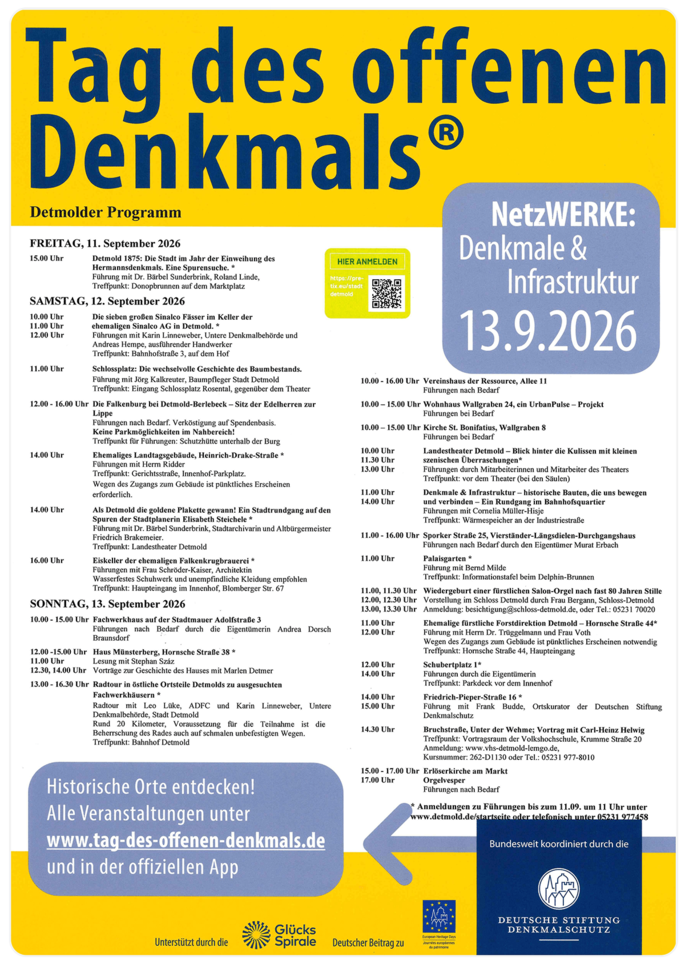 Plakat zum Tag des offenen Denkmals 2026