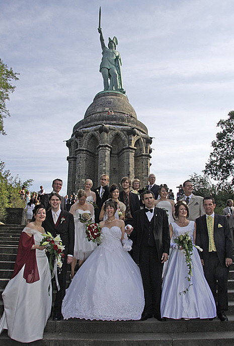 Hochzeitsfotografie vor dem Hermannsdenkmal