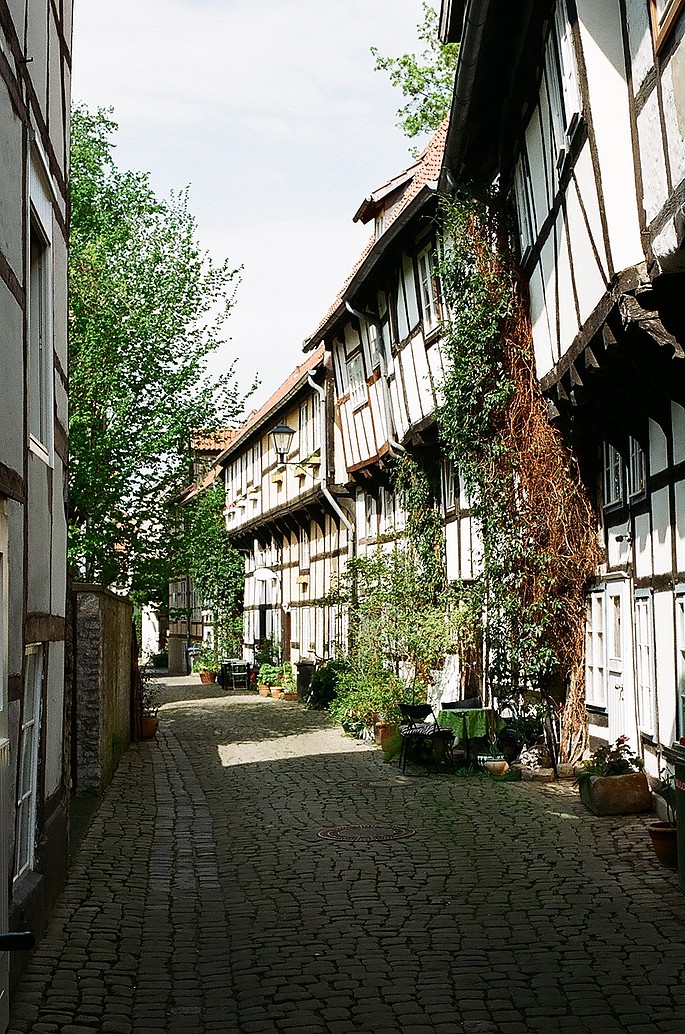 Adolfstraße_Straßenansicht Straßenansicht der Fachwerkhäuser in der Adolfstraße