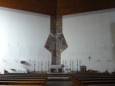 Bergstraße 44/46 Altarraum Altarraum des Kirchengebäudes an der Bergstraße 44/46 in Detmold (Denkmal A723)
