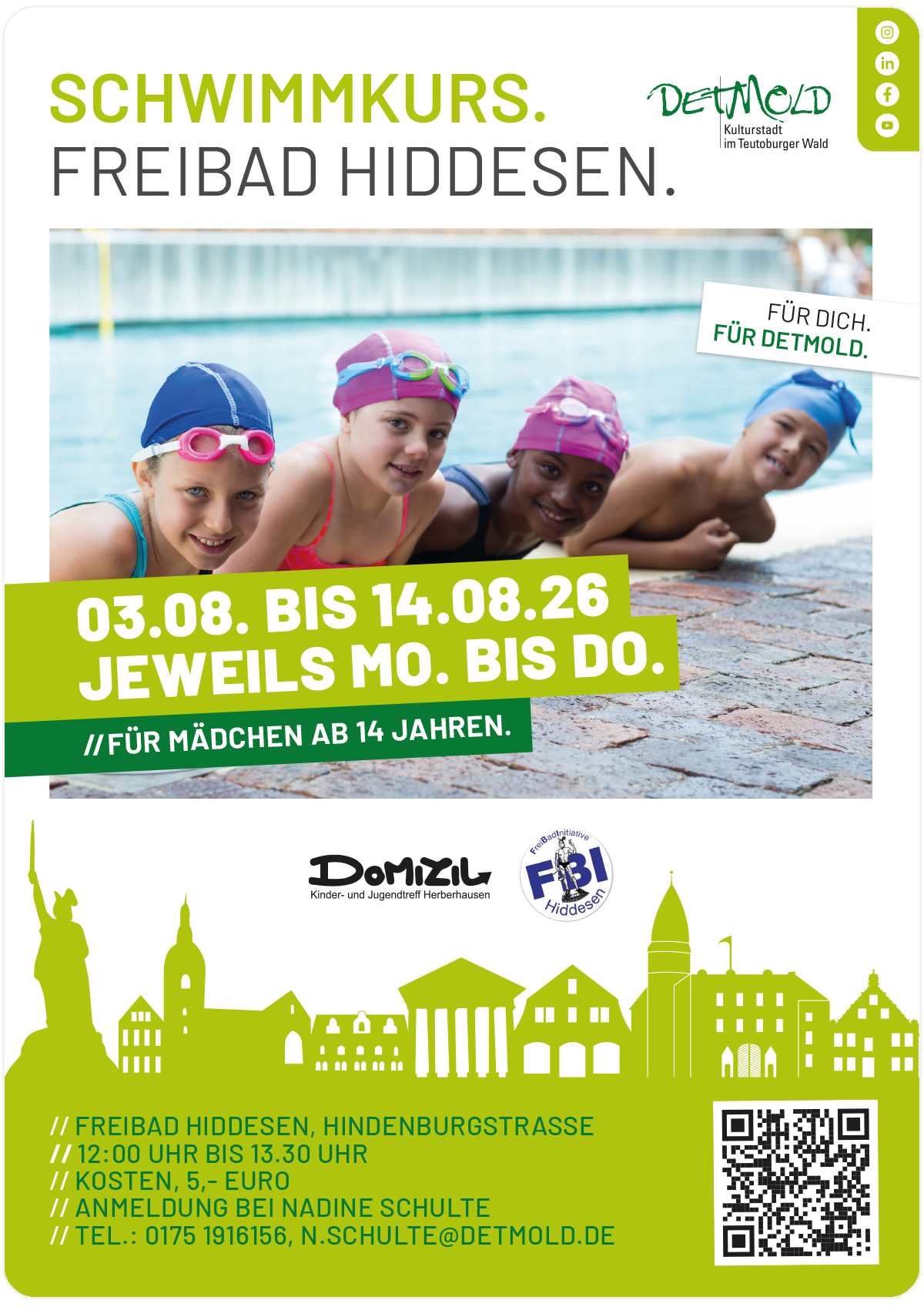 Plakat zur Aktion "Schwimmen macht stark"