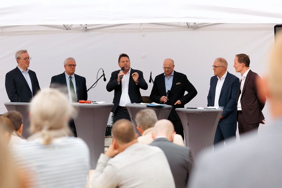 Aufnahme der Talkrunde rund um das neu entstehende Quartier Hornsches Tor aus dem Publikum
